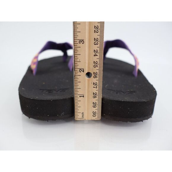 Teva ReFlip Sandal Slide Flip Flop Thong Black Purple Size 11 Beach Slip On - Picture 7 of 12